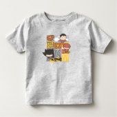 Chibi Justice League | Fly, Kick, Run Kinder Shirts (Voorkant)