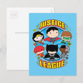 Chibi Justice League Group Briefkaart (Voorkant / Achterkant)