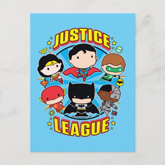 Chibi Justice League Group Briefkaart (Voorkant)
