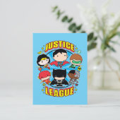 Chibi Justice League Group Briefkaart (Staand voorkant)