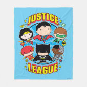 Chibi Justice League Group Fleece Deken (Voorkant)