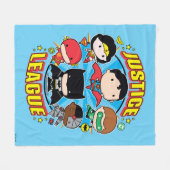 Chibi Justice League Group Fleece Deken (Voorkant (Horizontaal))