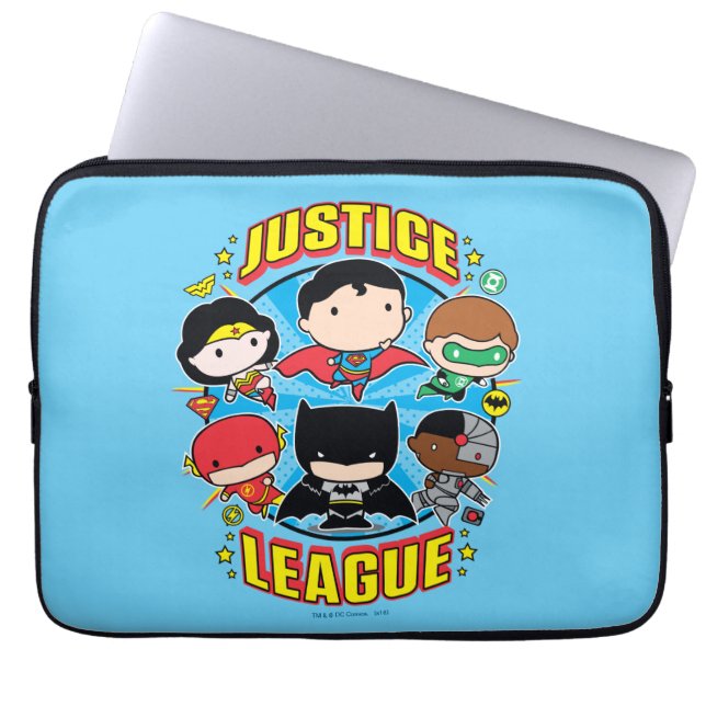 Chibi Justice League Group Laptop Sleeve (Voorkant)