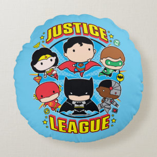 Chibi Justice League Group Rond Kussen