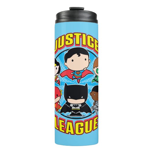 Chibi Justice League Group Thermosbeker (Voorkant)