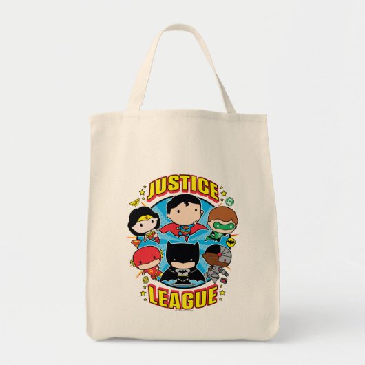 Chibi Justice League Group Tote Bag (Voorkant)