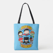 Chibi Justice League Group Tote Bag (Achterkant)