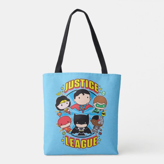 Chibi Justice League Group Tote Bag (Achterkant)
