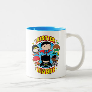 Chibi Justice League Group Tweekleurige Koffiemok