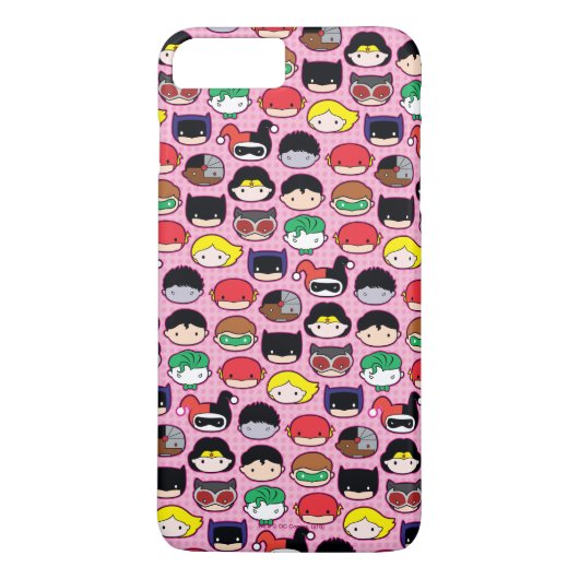 Chibi Justice League Head Pattern Case-Mate iPhone Case (Achterkant)