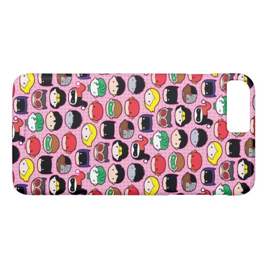 Chibi Justice League Head Pattern Case-Mate iPhone Case (Achterkant (Horizontaal))