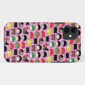 Chibi Justice League Head Pattern Case-Mate iPhone Case (Achterkant (horizontaal))