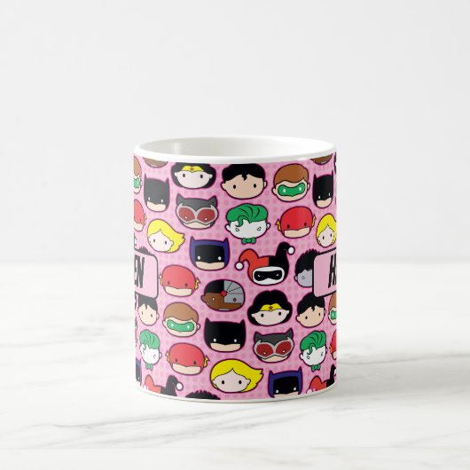 Chibi Justice League Head Pattern Koffiemok (Center)