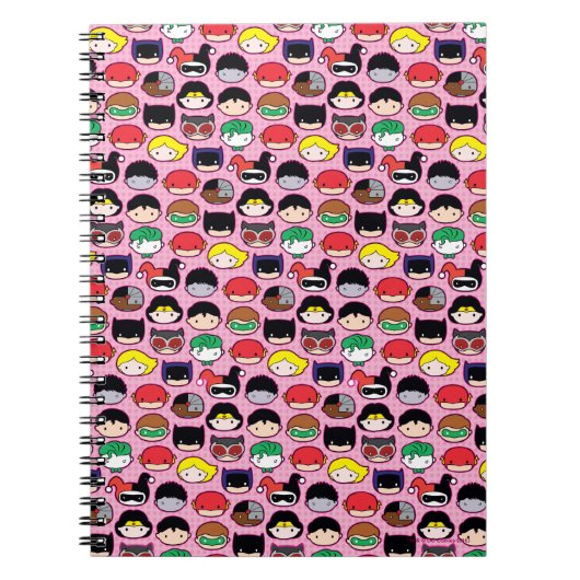 Chibi Justice League Head Pattern Notitieboek (Voorkant)