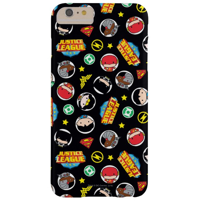 Chibi Justice League Heroes en Logos Pattern Case-Mate iPhone Case (Achterkant)