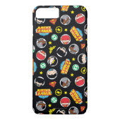Chibi Justice League Heroes en Logos Pattern Case-Mate iPhone Case (Achterkant)