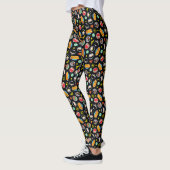 Chibi Justice League Heroes en Logos Pattern Leggings (Links)