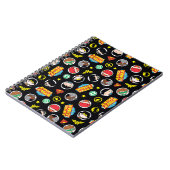 Chibi Justice League Heroes en Logos Pattern Notitieboek (Linkerzijde)