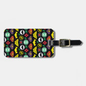 Chibi Justice League Logo Pattern Bagagelabel (Voorkant horizontaal)