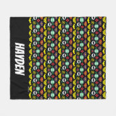 Chibi Justice League Logo Pattern Fleece Deken (Voorkant (Horizontaal))