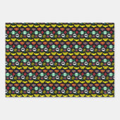Chibi Justice League Logo Pattern Inpakpapier Vel (Voorkant 3)