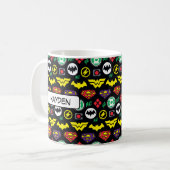 Chibi Justice League Logo Pattern Koffiemok (Voorkant links)