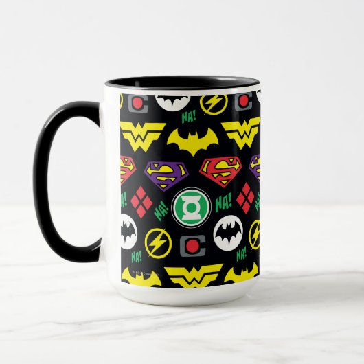 Chibi Justice League Logo Pattern Mok (Links)