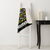 Chibi Justice League Logo Pattern Sherpa Deken (In situ)