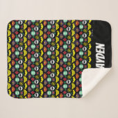 Chibi Justice League Logo Pattern Sherpa Deken (Voorkant (horizontaal))