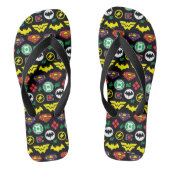 Chibi Justice League Logo Pattern Teenslippers (Voetbed)