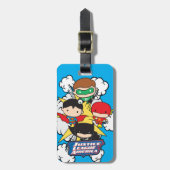 Chibi Justice League of America Explosion Bagagelabel (Voorkant verticaal)