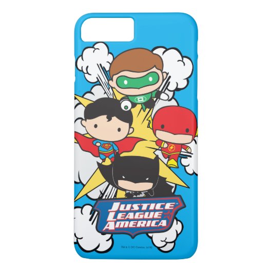 Chibi Justice League of America Explosion Case-Mate iPhone Case (Achterkant)