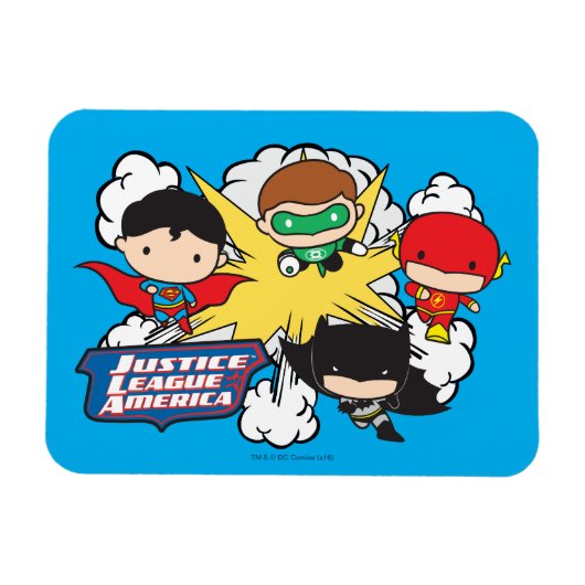 Chibi Justice League of America Explosion Magneet (Horizontaal)