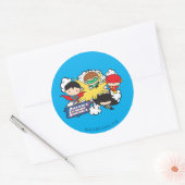 Chibi Justice League of America Explosion Ronde Sticker (Envelop)