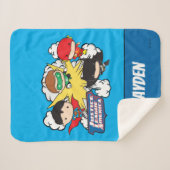 Chibi Justice League of America Explosion Sherpa Deken (Voorkant (horizontaal))