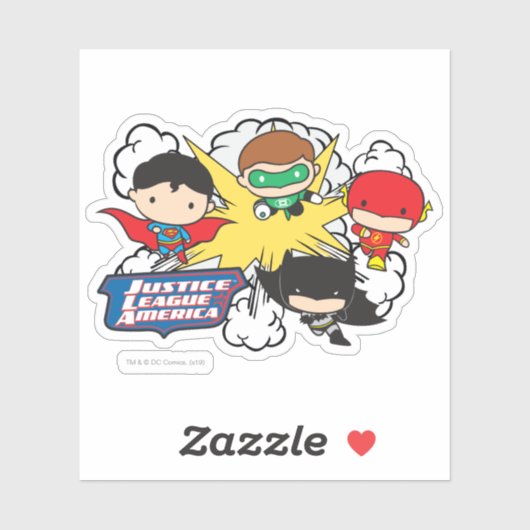 Chibi Justice League of America Explosion Sticker (Vel)