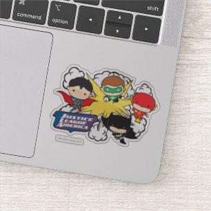 Chibi Justice League of America Explosion Sticker