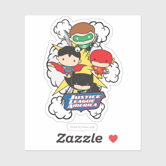 Chibi Justice League of America Explosion Sticker (Vel)