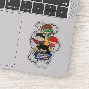 Chibi Justice League of America Explosion Sticker
