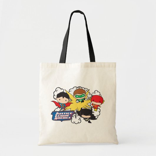 Chibi Justice League of America Explosion Tote Bag (Voorkant)