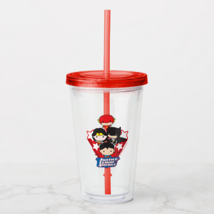 Chibi Justice League of America Stars 2 Acryl Drinkbeker