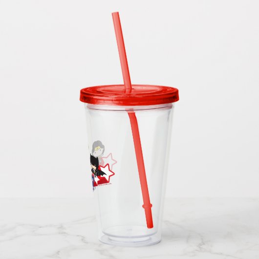 Chibi Justice League of America Stars Acryl Drinkbeker (Links)