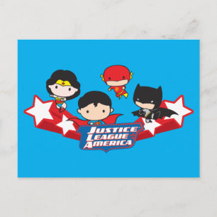 Chibi Justice League of America Stars Briefkaart