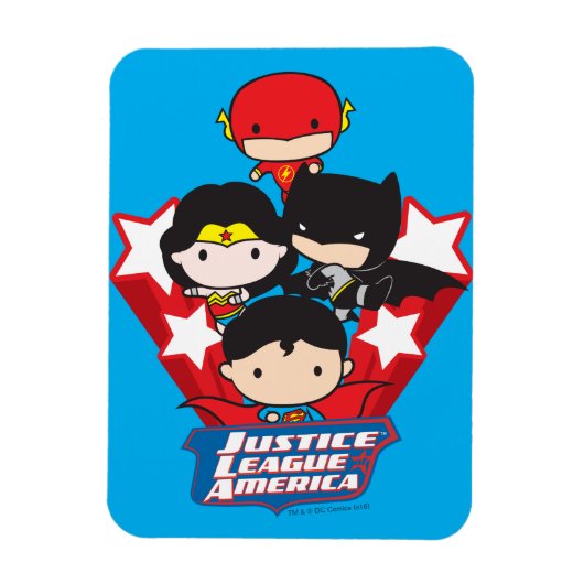 Chibi Justice League of America Stars Magneet (Verticaal)
