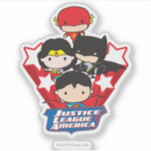 Chibi Justice League of America Stars Sticker (Voorkant)