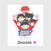 Chibi Justice League of America Stars Sticker (Vel)
