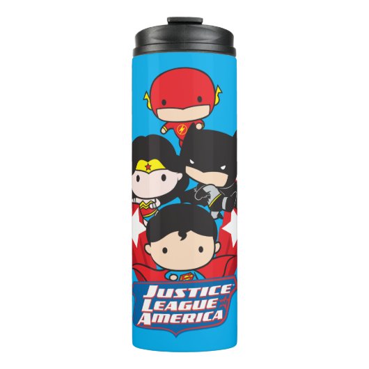 Chibi Justice League of America Stars Thermosbeker (Voorkant)