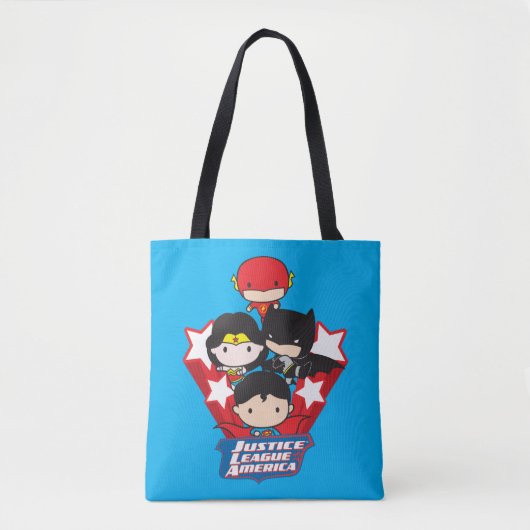 Chibi Justice League of America Stars Tote Bag (Voorkant)