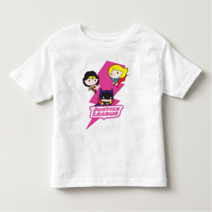 Chibi Justice League Pink Lightning Kinder Shirts