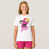 Chibi Justice League Pink Lightning T-shirt (Voorkant volledig)